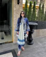 πππππ Drenched in deep navy elegance three piece - Image 3