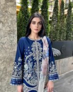 πππππ Drenched in deep navy elegance three piece - Image 4
