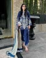 πππππ Drenched in deep navy elegance three piece