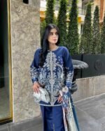 πππππ Drenched in deep navy elegance three piece - Image 5