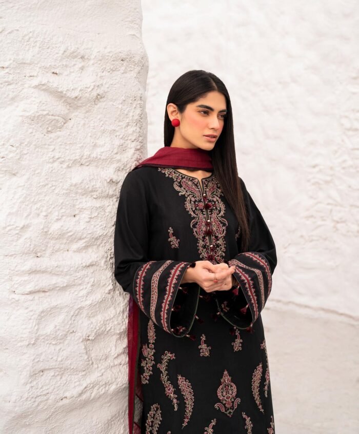 Sophisticated Red & Black Ensemble - Image 4