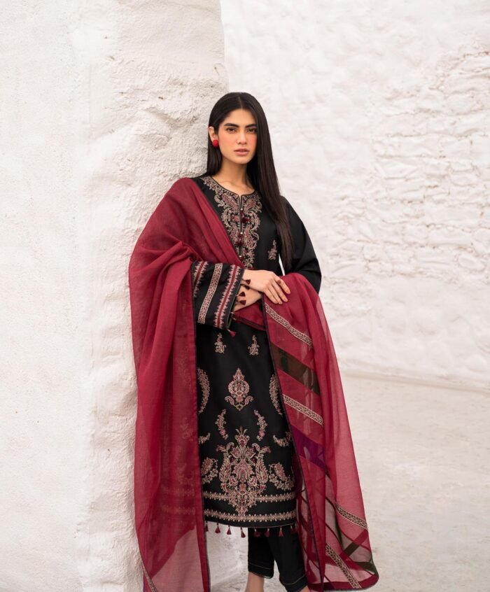 Sophisticated Red & Black Ensemble - Image 5