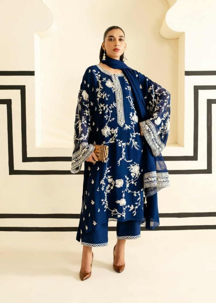 Elegant Navy Blue Ensemble - Image 2