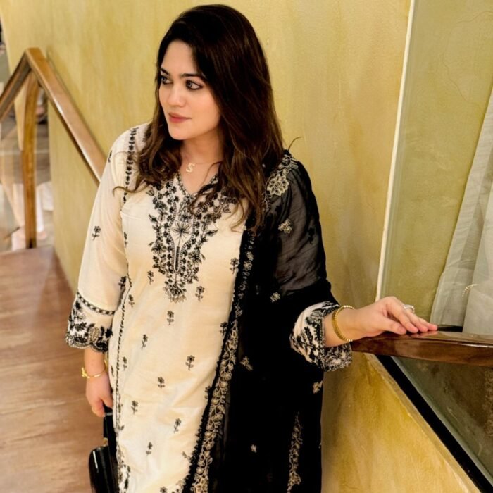 *"Elegance in every stitch: Embroidered 3-piece dress. Exquisite embroidery & sequin work."* - Image 7