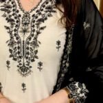 *"Elegance in every stitch: Embroidered 3-piece dress. Exquisite embroidery & sequin work."* - Image 3