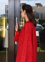 Poppy – Maroon Schiffli Co-Ord Set | Stunning Two-Piece Outfit with Chic Embroidery - Image 5