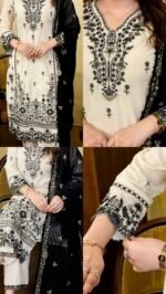 Elegant 3-Piece Embroidered Dress - Image 3