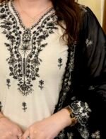 Elegant 3-Piece Embroidered Dress - Image 5